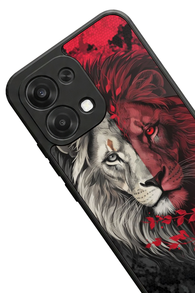 Oppo A6 Pro Uyumlu Aslan Tasarımlı Glossy Premium Kılıf