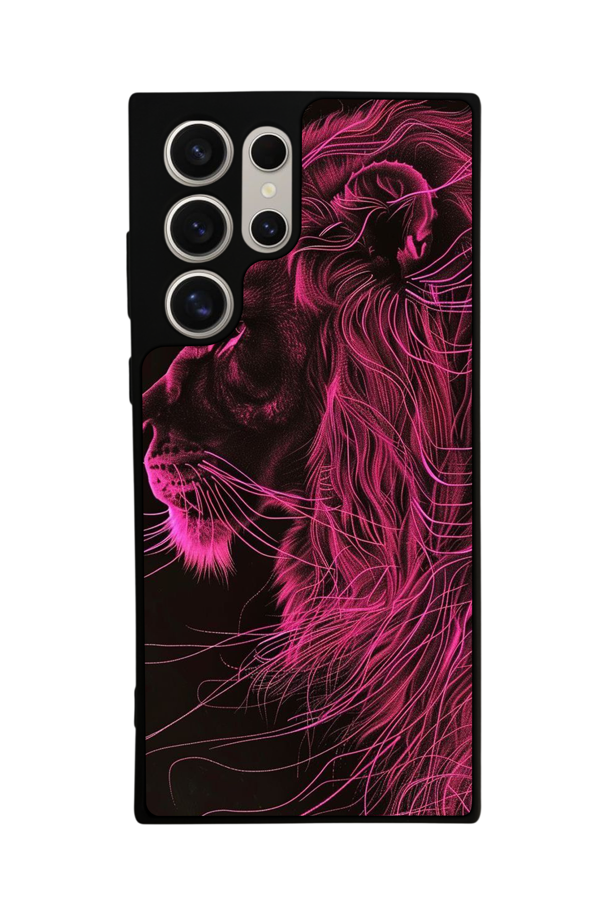 Samsung Galaxy S23 Ultra Uyumlu Aslan Tasarımlı Glossy Premium Kılıf