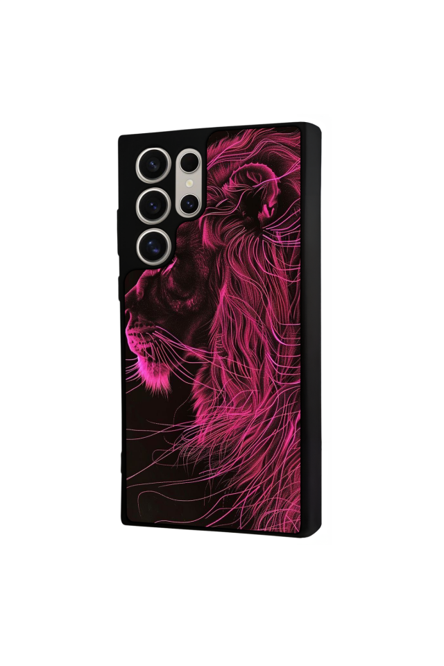 Samsung Galaxy S23 Ultra Uyumlu Aslan Tasarımlı Glossy Premium Kılıf