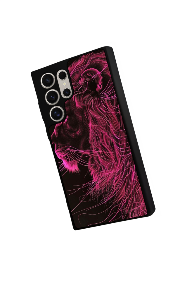 Samsung Galaxy S23 Ultra Uyumlu Aslan Tasarımlı Glossy Premium Kılıf