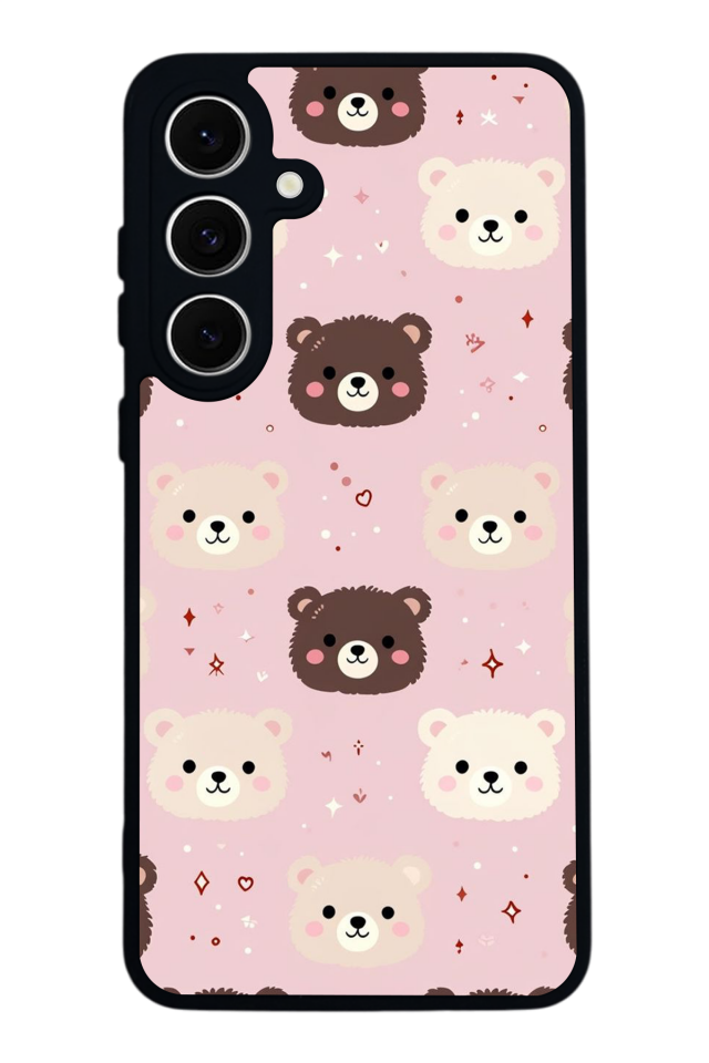 Samsung Galaxy S24 FE Uyumlu Ayı Tasarımlı Glossy Premium Kılıf