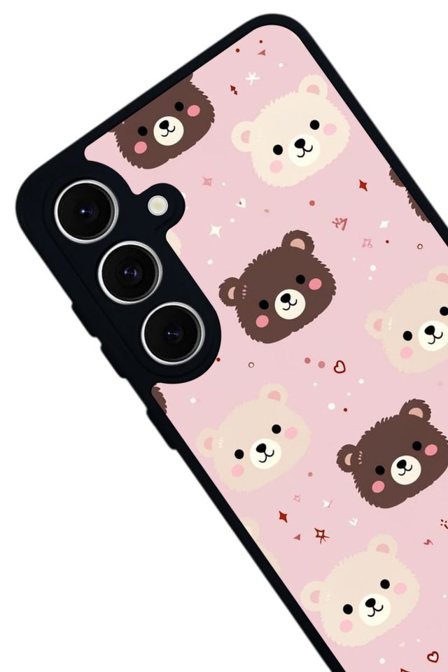 Samsung Galaxy S24 FE Uyumlu Ayı Tasarımlı Glossy Premium Kılıf