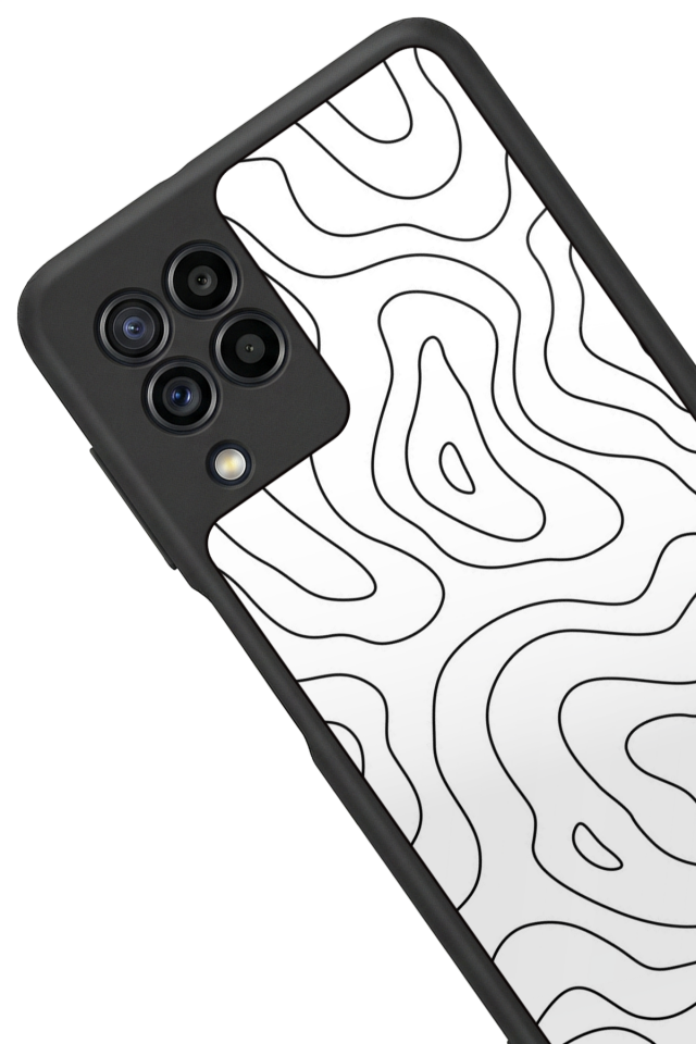 Samsung Galaxy M32 Uyumlu Çizgi Sanatı Tasarımlı Glossy Premium Kılıf