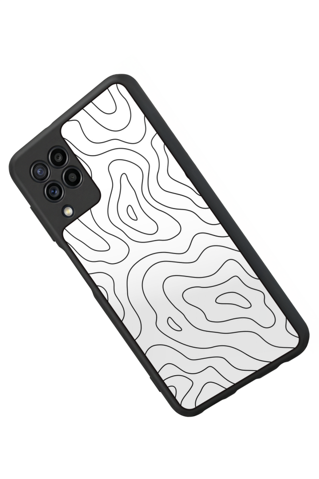 Samsung Galaxy M32 Uyumlu Çizgi Sanatı Tasarımlı Glossy Premium Kılıf