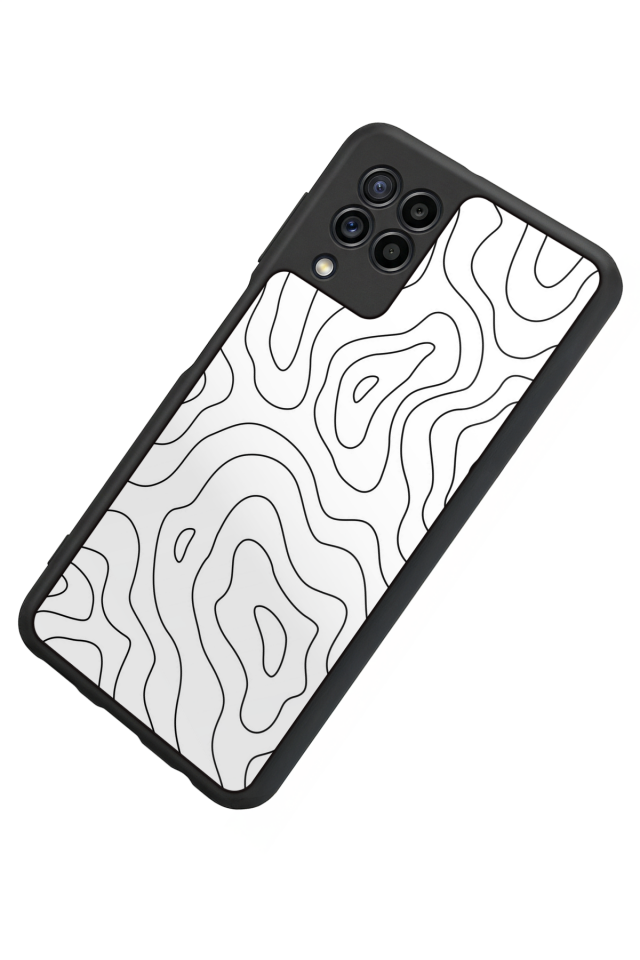 Samsung Galaxy M32 Uyumlu Çizgi Sanatı Tasarımlı Glossy Premium Kılıf