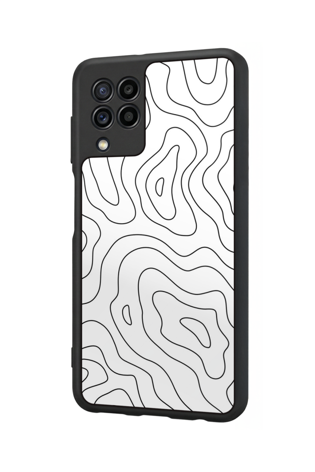 Samsung Galaxy M32 Uyumlu Çizgi Sanatı Tasarımlı Glossy Premium Kılıf