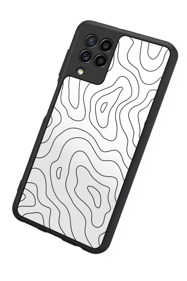 Samsung Galaxy M32 Uyumlu Çizgi Sanatı Tasarımlı Glossy Premium Kılıf