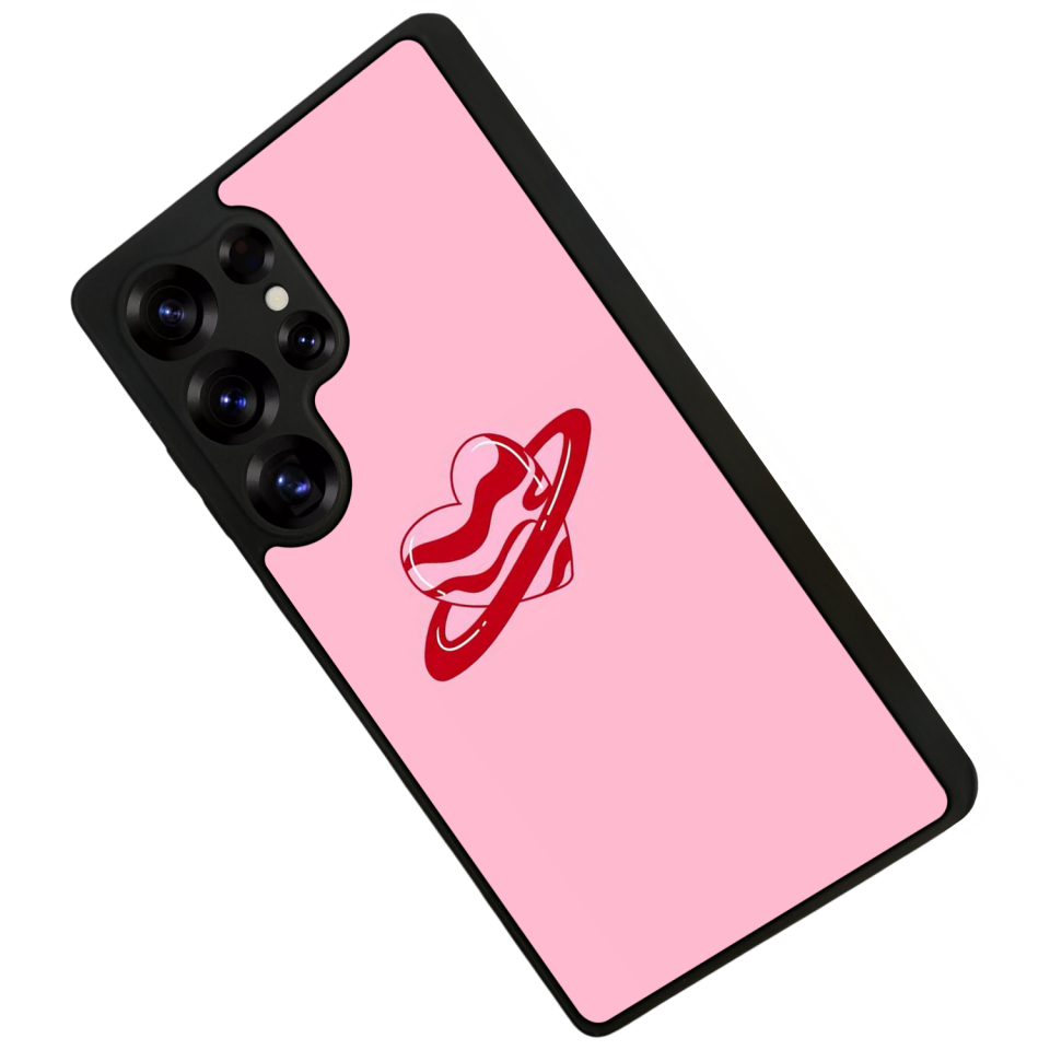 Samsung Galaxy S25 Ultra Uyumlu Kalp Love Tasarımlı Glossy Premium Kılıf