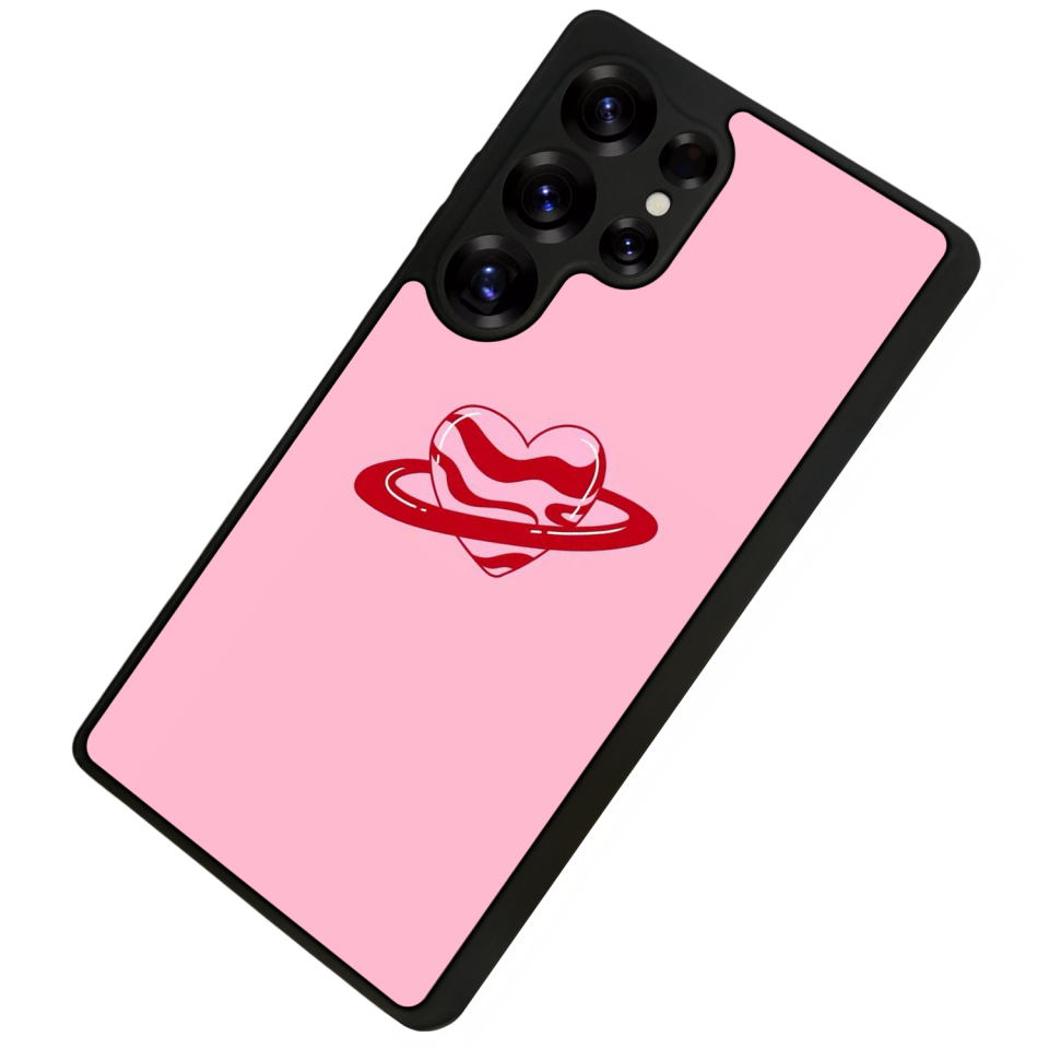 Samsung Galaxy S25 Ultra Uyumlu Kalp Love Tasarımlı Glossy Premium Kılıf