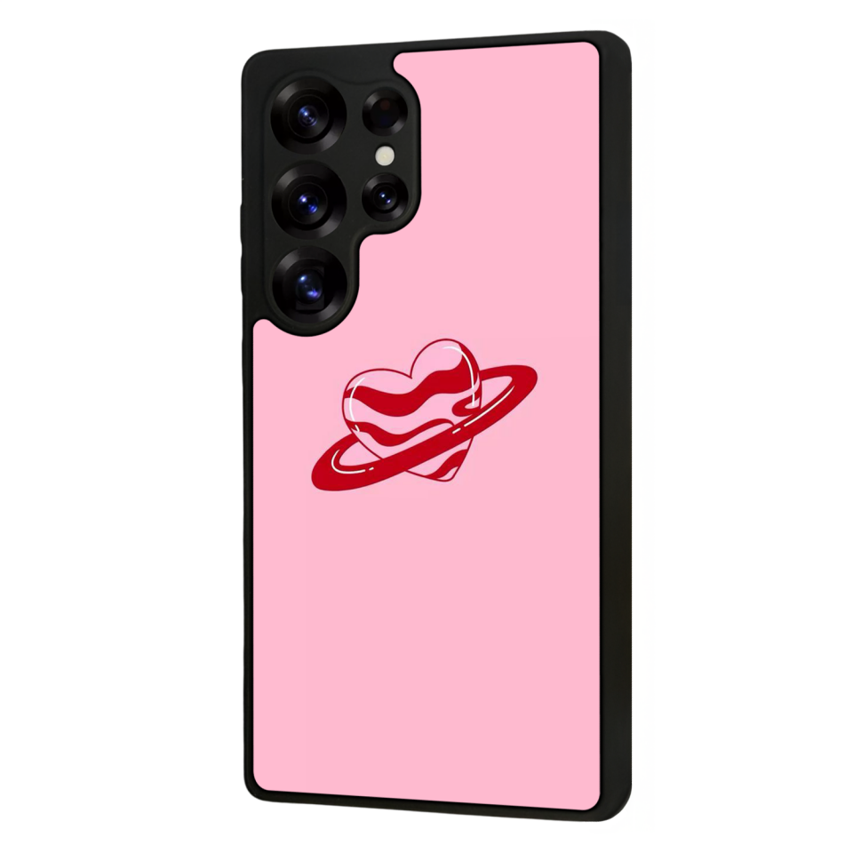 Samsung Galaxy S25 Ultra Uyumlu Kalp Love Tasarımlı Glossy Premium Kılıf