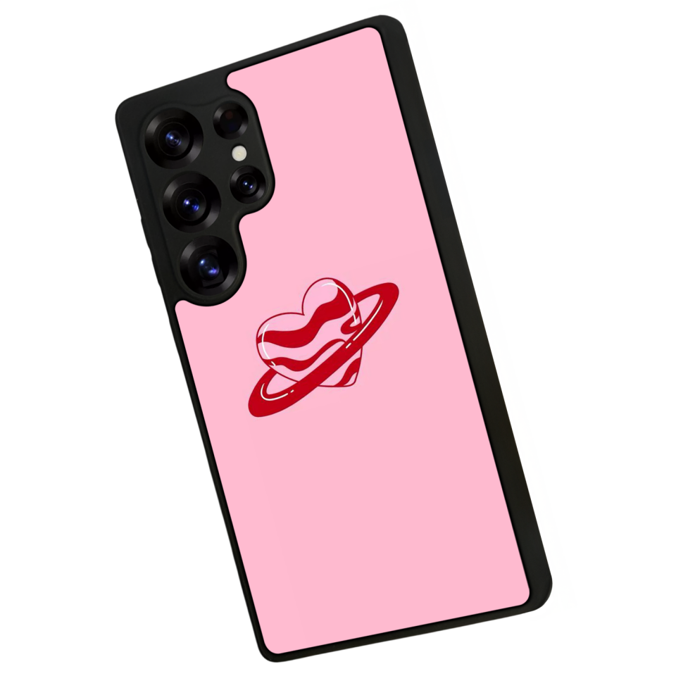 Samsung Galaxy S25 Ultra Uyumlu Kalp Love Tasarımlı Glossy Premium Kılıf