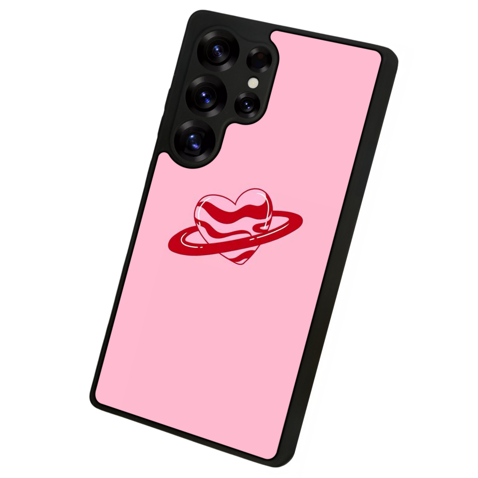 Samsung Galaxy S25 Ultra Uyumlu Kalp Love Tasarımlı Glossy Premium Kılıf