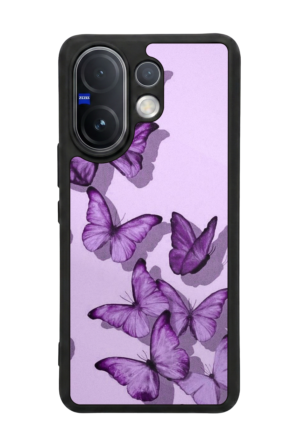 Vivo V60 Uyumlu Kelebek Tasarımlı Glossy Premium Kılıf