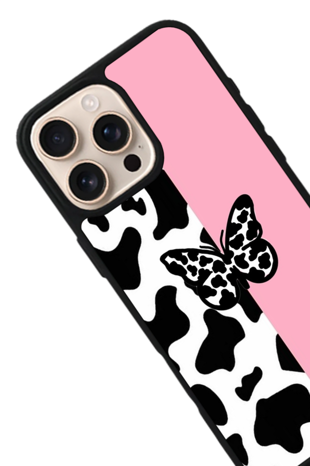 iPhone 16 Pro Max Uyumlu Kelebek Tasarımlı Glossy Premium Kılıf