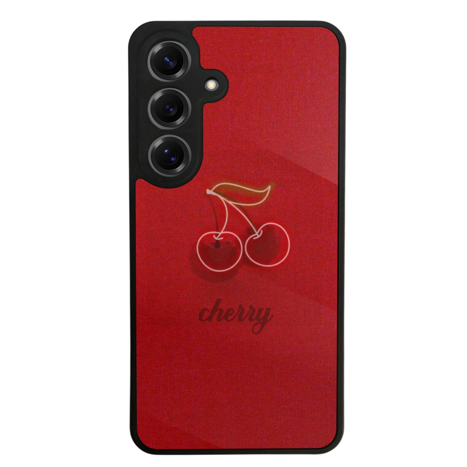 Samsung Galaxy S25 Uyumlu Kiraz Tasarımlı Glossy Premium Kılıf