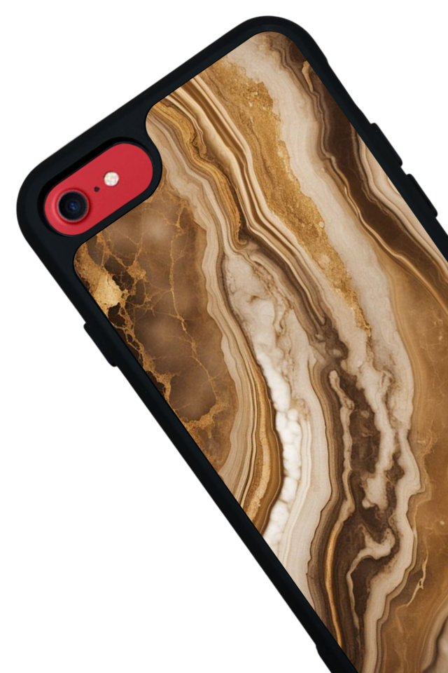 iPhone 8 Uyumlu Mermer Marble Tasarımlı Glossy Premium Kılıf