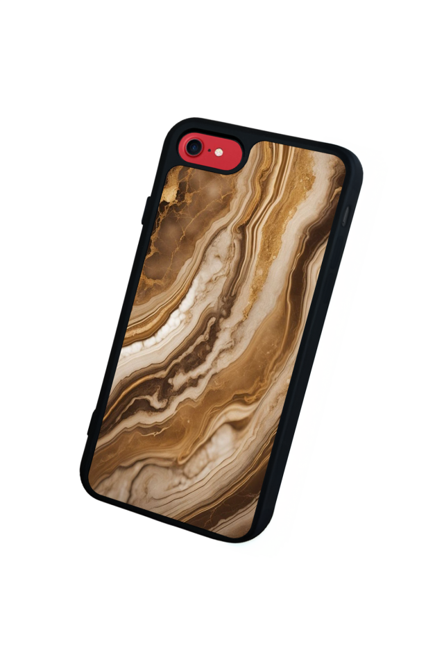 iPhone 8 Uyumlu Mermer Marble Tasarımlı Glossy Premium Kılıf
