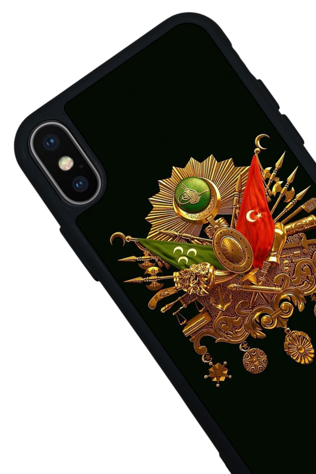 iPhone XS Max Uyumlu Osmanli Tugrasi Tasarımlı Glossy Premium Kılıf