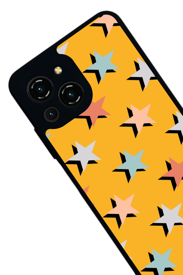 Reeder S23 Pro Max Uyumlu Retro Yildizlar Tasarımlı Glossy Premium Kılıf