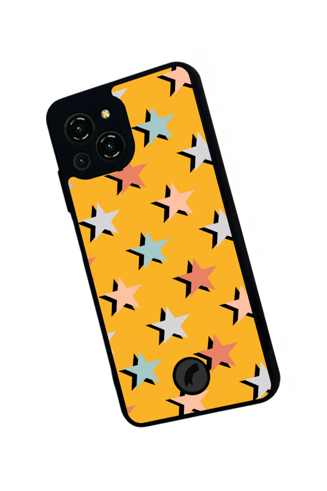 Reeder S23 Pro Max Uyumlu Retro Yildizlar Tasarımlı Glossy Premium Kılıf