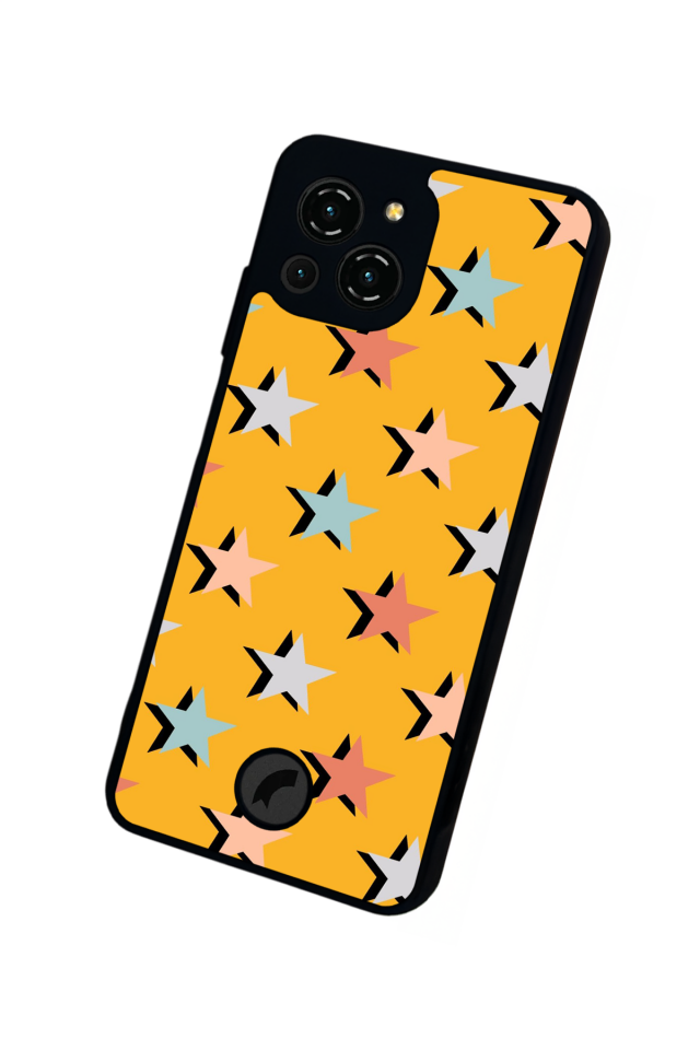 Reeder S23 Pro Max Uyumlu Retro Yildizlar Tasarımlı Glossy Premium Kılıf