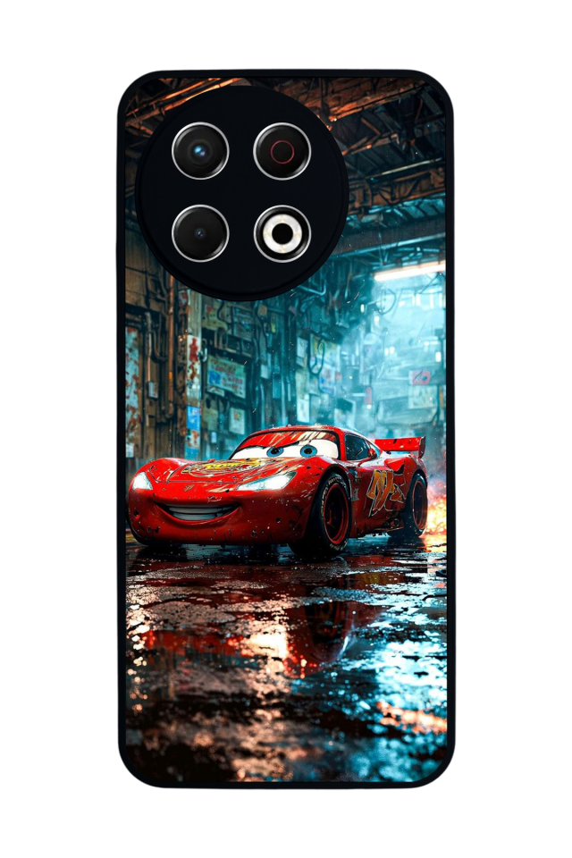 Tecno Spark 30 Pro Uyumlu Şimsek McQueen Tasarımlı Glossy Premium Kılıf