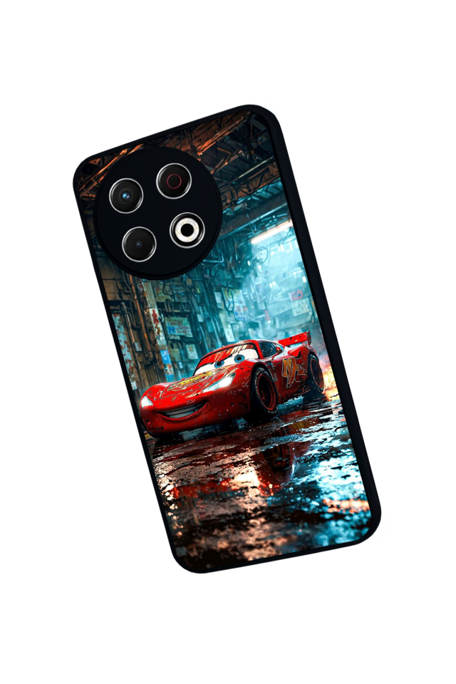 Tecno Spark 30 Pro Uyumlu Şimsek McQueen Tasarımlı Glossy Premium Kılıf