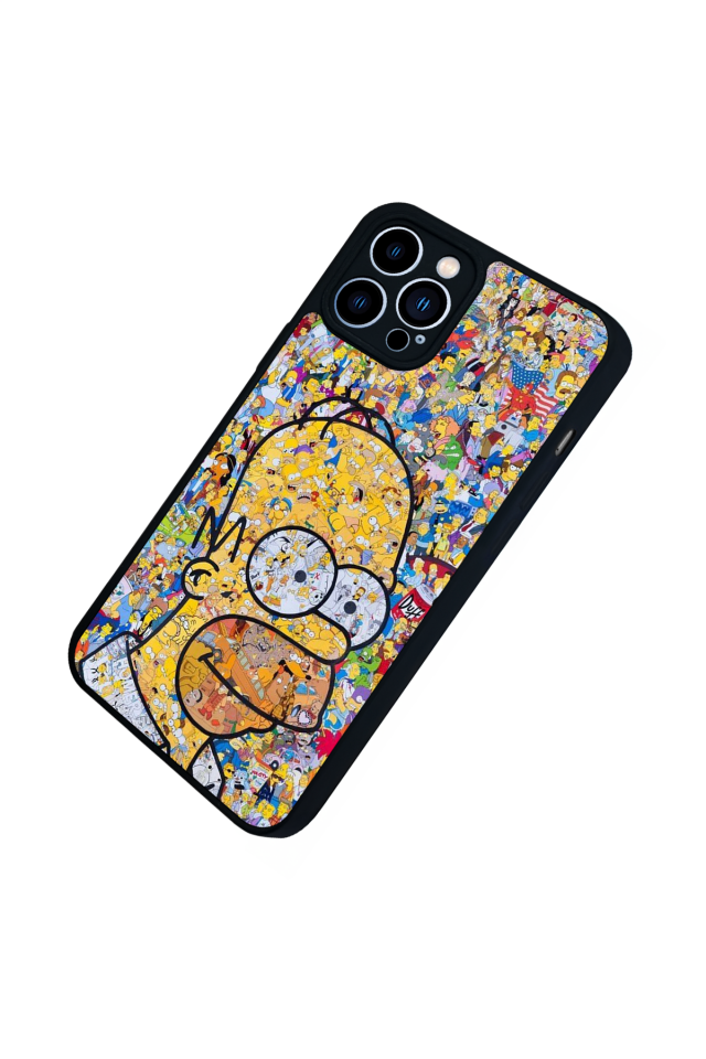 iPhone 13 Pro Max Uyumlu The Simpsons Tasarımlı Glossy Premium Kılıf