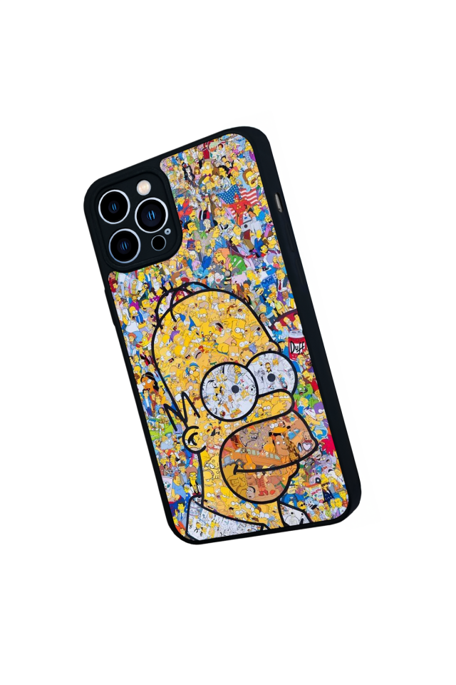 iPhone 13 Pro Max Uyumlu The Simpsons Tasarımlı Glossy Premium Kılıf
