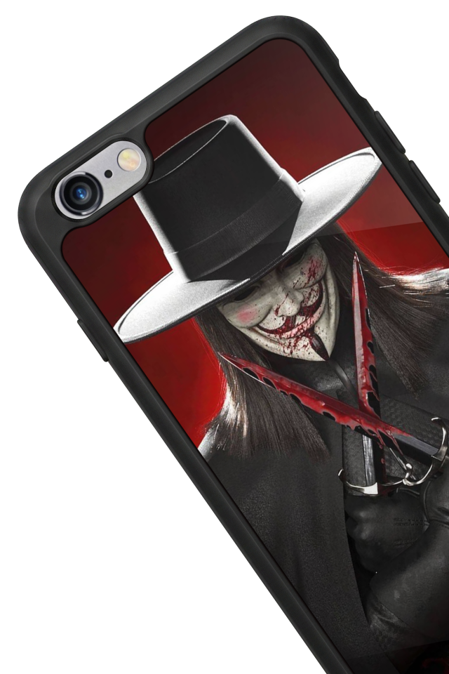 iPhone 6 Plus Uyumlu Vendetta Tasarımlı Glossy Premium Kılıf