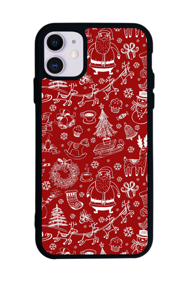iPhone 11 Uyumlu Yilbasi Christmas Tasarımlı Glossy Premium Kılıf