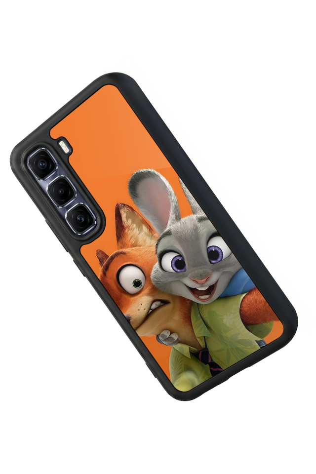 Infinix Hot 60 Pro Plus Uyumlu Zootropolis Tasarımlı Glossy Premium Kılıf