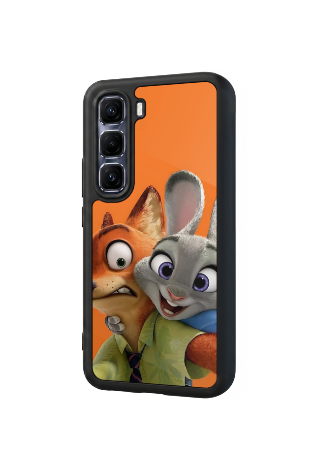 Infinix Hot 60 Pro Plus Uyumlu Zootropolis Tasarımlı Glossy Premium Kılıf