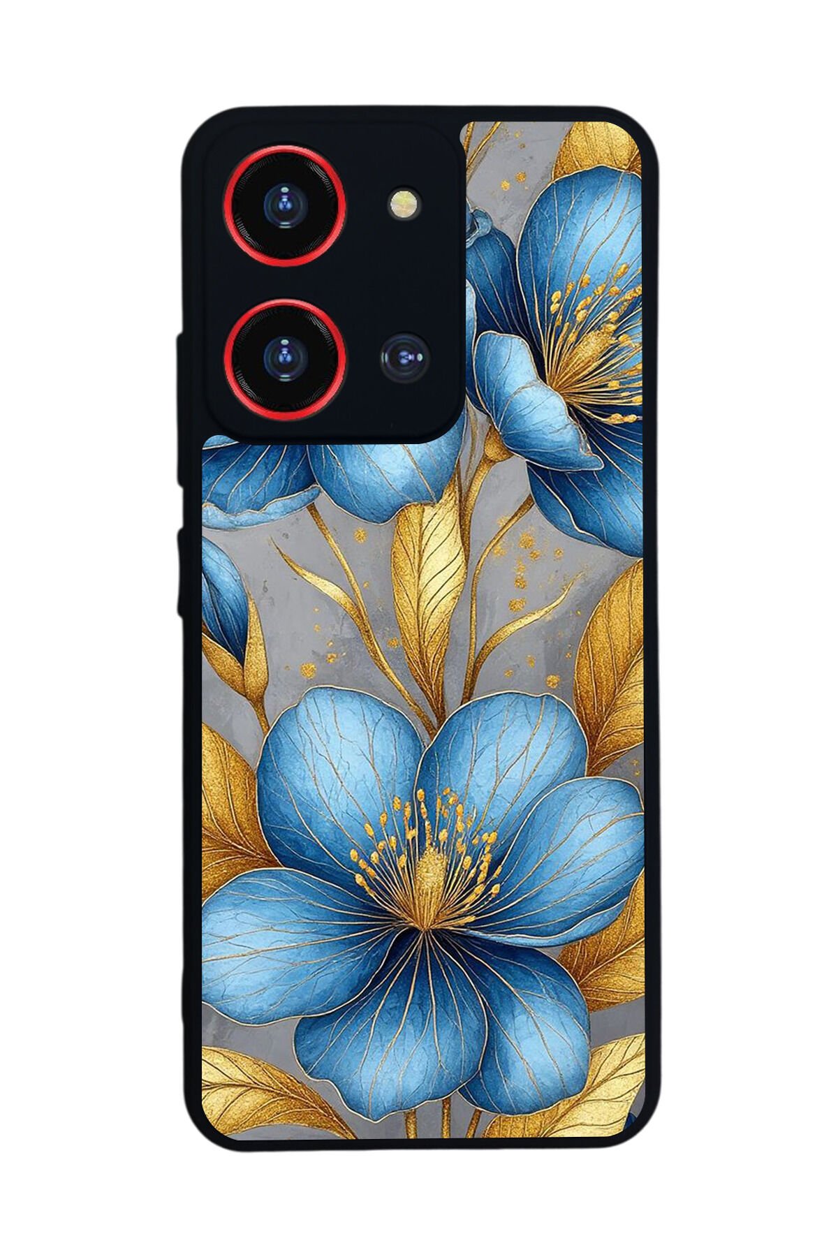 Reeder S19 Max Pro S 108MP Uyumlu Yaldizli Cicek Tasarımlı Glossy Premium Kılıf