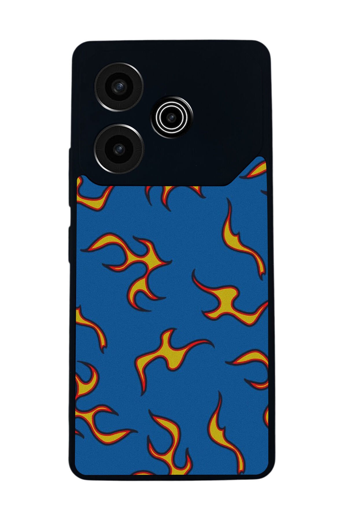 Tecno Pova 6 Uyumlu Retro Flame Patterns Tasarımlı Glossy Premium Kılıf