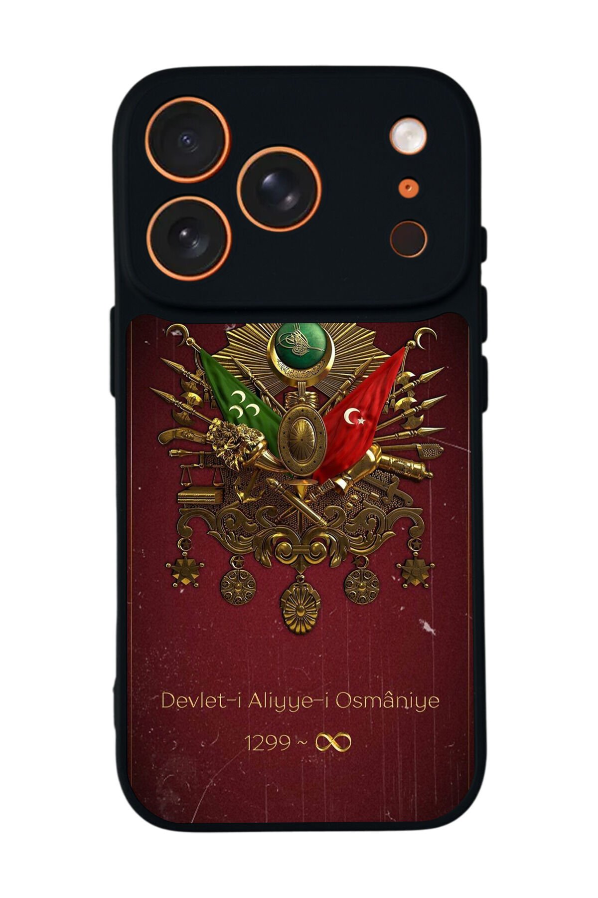 iPhone 17 Pro Max Uyumlu Osmanli Tugrasi Tasarımlı Glossy Premium Kılıf