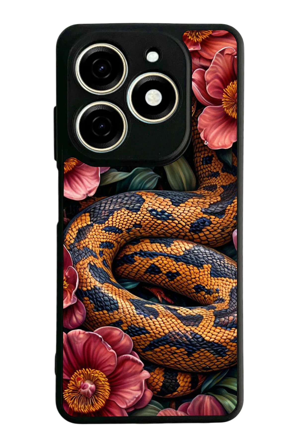 Infınıx Smart 8 Pro Uyumlu Yılan Tasarımlı Glossy Premium Kılıf