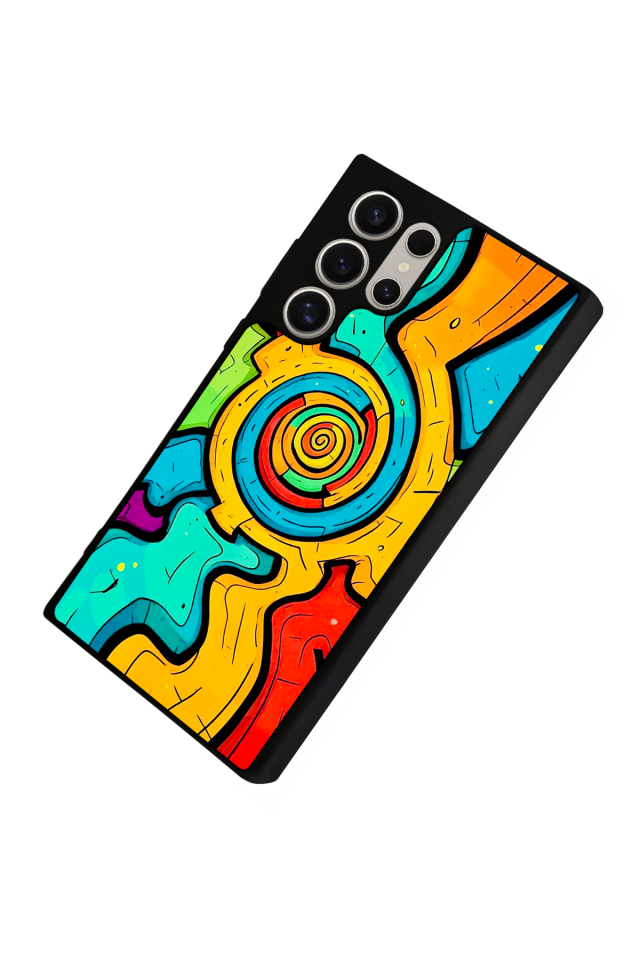 Samsung Galaxy S22 Ultra Uyumlu Abstract Tasarımlı Glossy Premium Kılıf