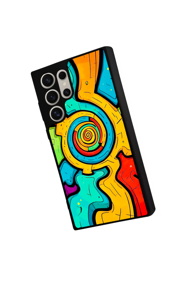 Samsung Galaxy S22 Ultra Uyumlu Abstract Tasarımlı Glossy Premium Kılıf