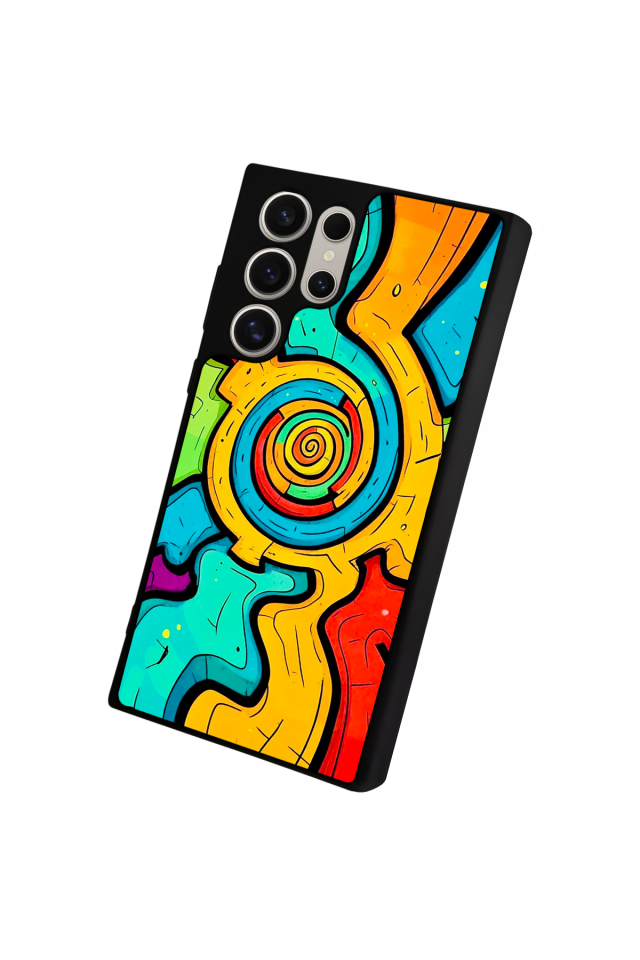 Samsung Galaxy S22 Ultra Uyumlu Abstract Tasarımlı Glossy Premium Kılıf