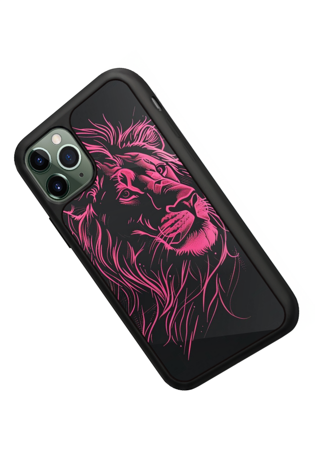 iPhone 11 Pro Uyumlu Aslan Tasarımlı Glossy Premium Kılıf