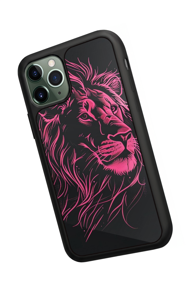 iPhone 11 Pro Uyumlu Aslan Tasarımlı Glossy Premium Kılıf