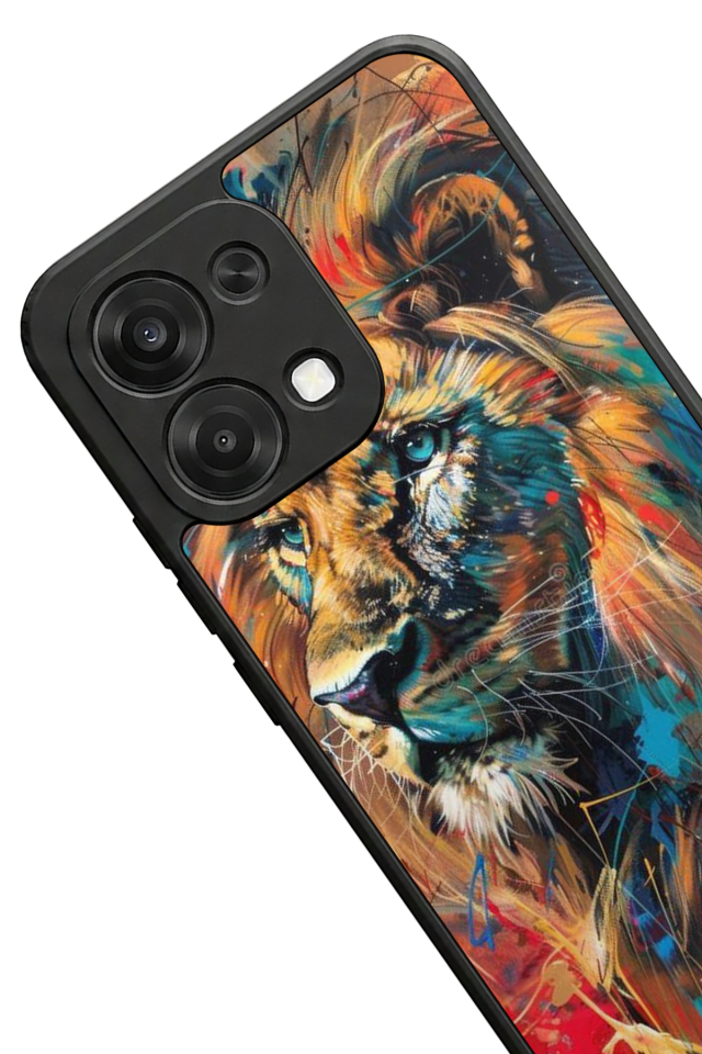 Oppo A6 Pro Uyumlu Aslan Tasarımlı Glossy Premium Kılıf