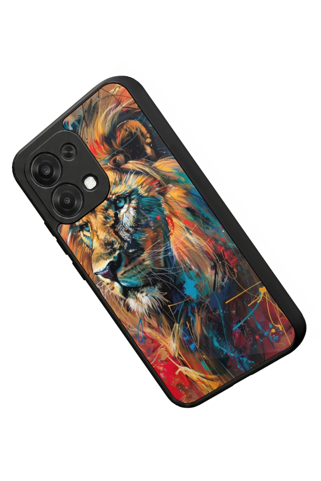 Oppo A6 Pro Uyumlu Aslan Tasarımlı Glossy Premium Kılıf