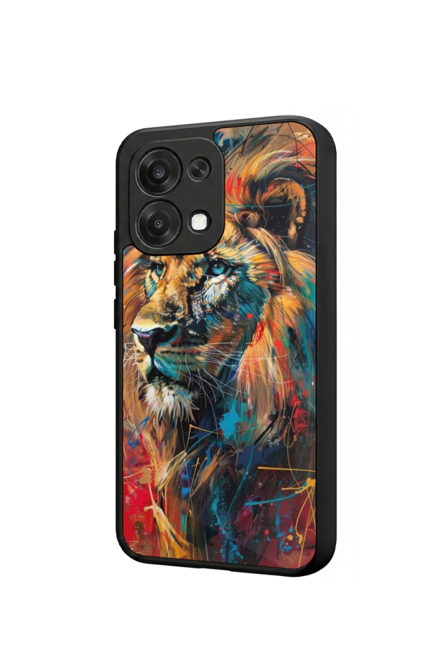 Oppo A6 Pro Uyumlu Aslan Tasarımlı Glossy Premium Kılıf