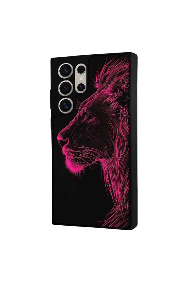 Samsung Galaxy S23 Ultra Uyumlu Aslan Tasarımlı Glossy Premium Kılıf