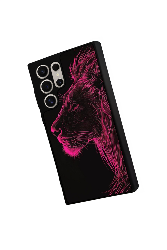 Samsung Galaxy S23 Ultra Uyumlu Aslan Tasarımlı Glossy Premium Kılıf