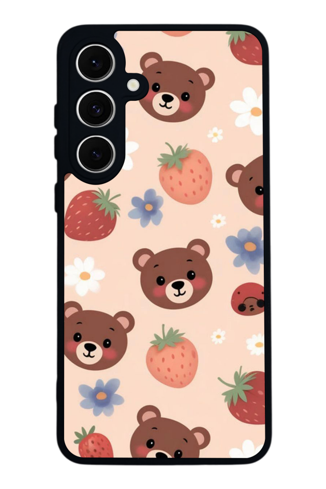 Samsung Galaxy S24 FE Uyumlu Ayı Tasarımlı Glossy Premium Kılıf