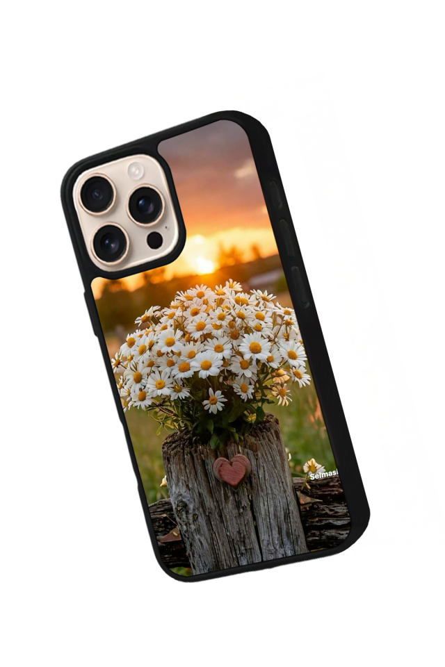 iPhone 14 Pro Max Uyumlu Cicek Tasarımlı Glossy Premium Kılıf
