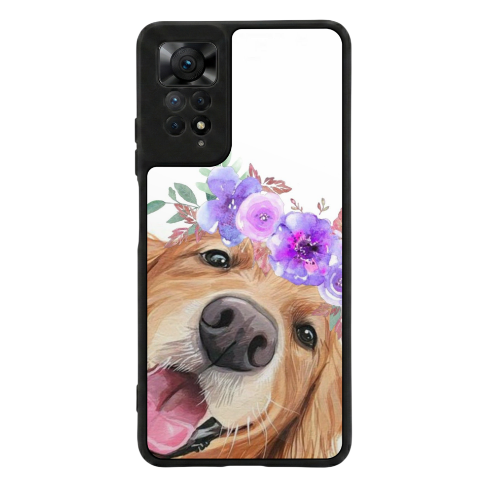 Xiaomi Redmi Note 11 Pro Uyumlu Golden Kopek Tasarımlı Glossy Premium Kılıf